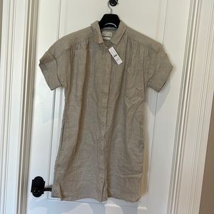 J. Crew Petite relaxed-fit short-sleeve linen shirtdress